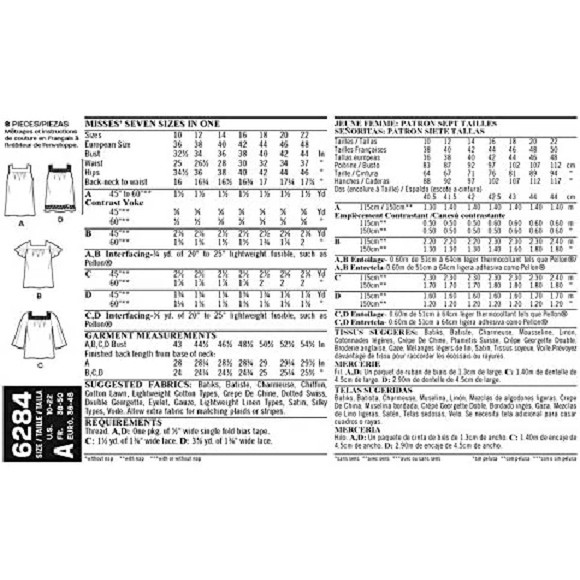 New Look 6284 Sewing Pattern Misses' Pullover Top in Two Lengths - Picture 5 of 5